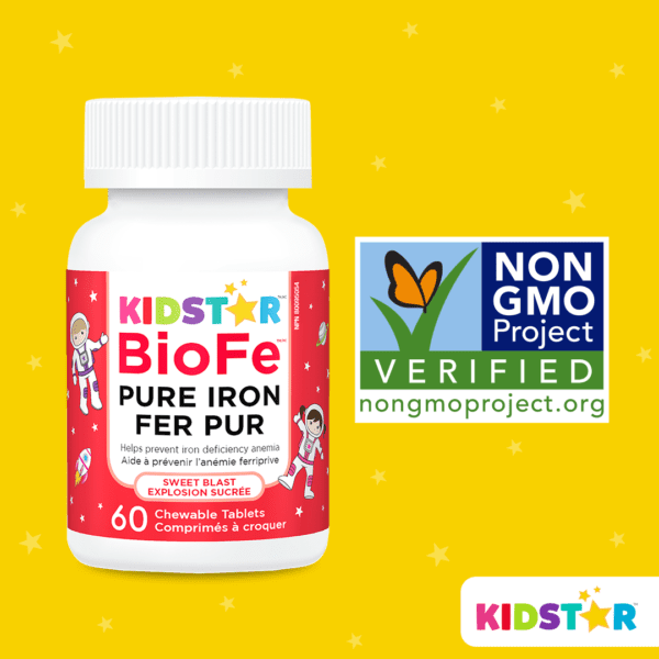 BioFe pure iron chewable Non-GMO Project Verified