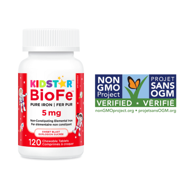 BioFe Pure Iron Chewable tablets, Non-GMO Project verified, 120 tablets