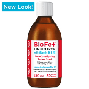 Nouveau look:! Fer liquide BioFe+ avec vitamines B6 et B12