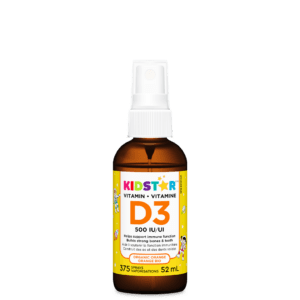 KidStar Vitamine D3 spray, 500 UI, orange biologique