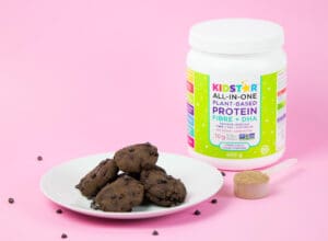 fudgy GF plant-based protein cookies
