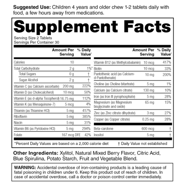 StarMulti supplement facts