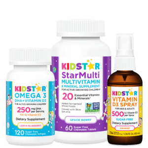 KidStar Nutrients Star Bundle, avec spray StarMulti, Omega 3 et Vitamine D3
