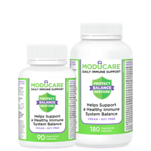 Capsules de soutien immunitaire quotidien Moducare, formats 90 et 180