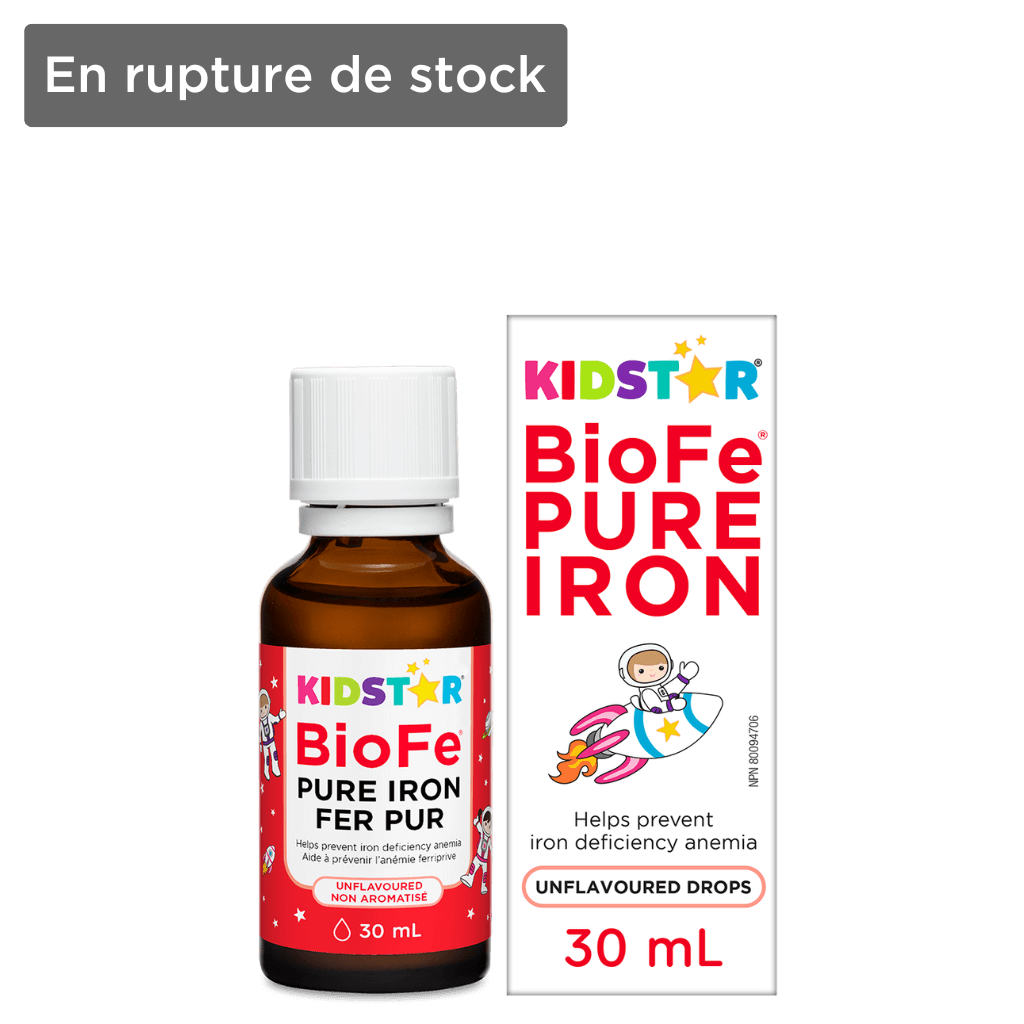 Gouttes de fer pur BioFe en rupture de stock