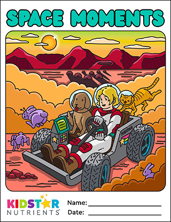 Coloriage KidStar - Astronaute Fille Rover 2025