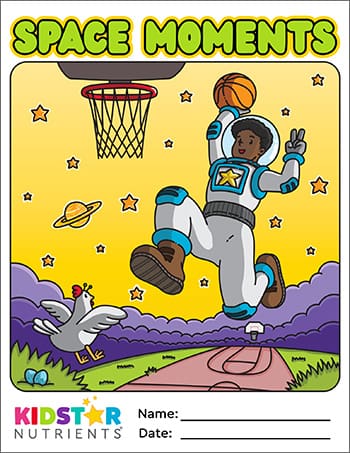 feuille à colorier Kidstar astronaute Spaceball