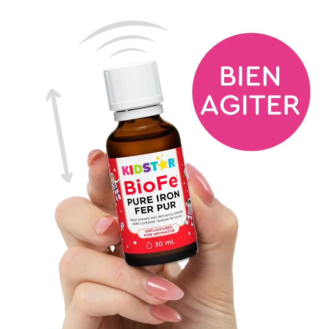Gouttes de fer pur BioFe - Bien agiter !